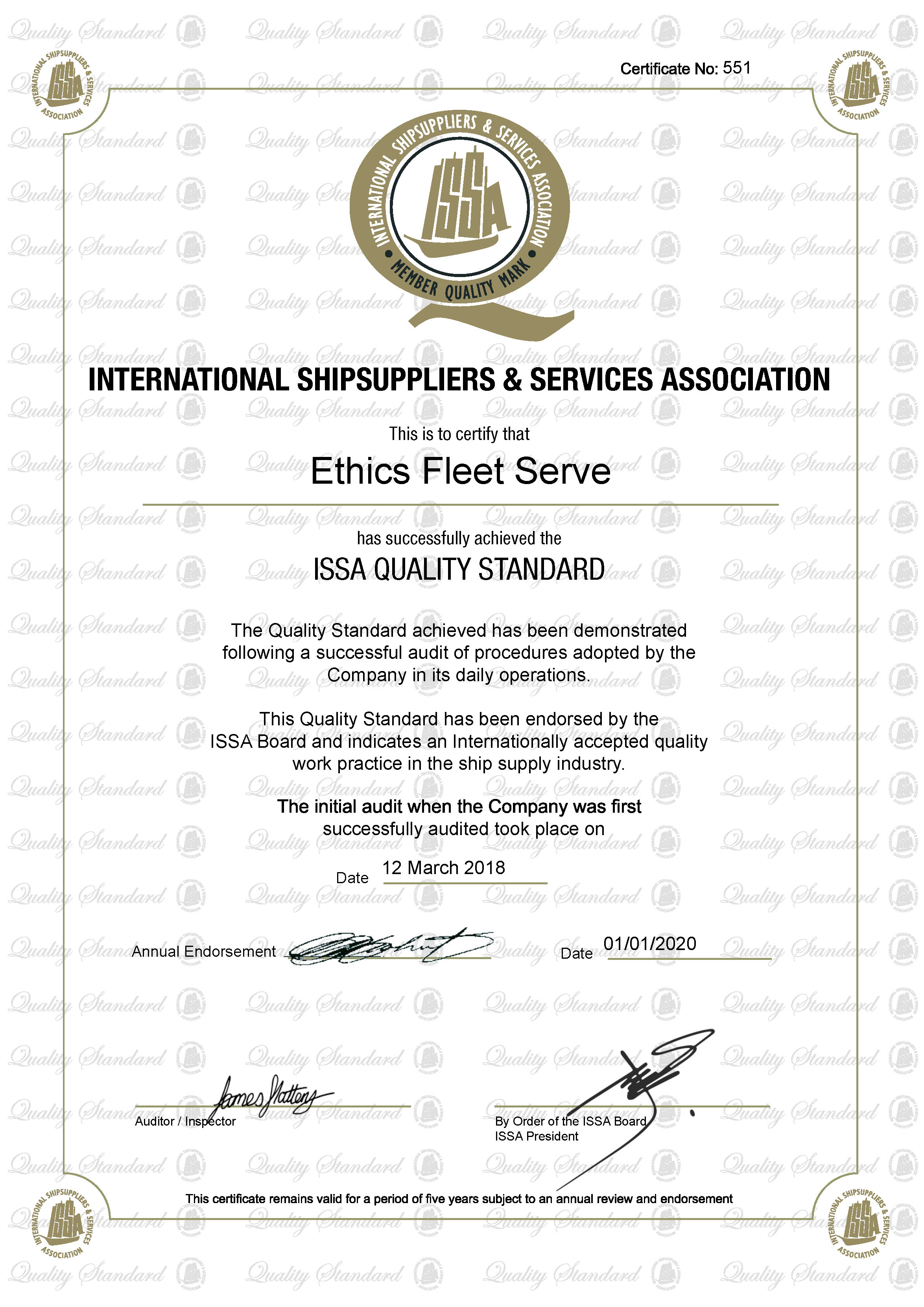 ETHICS FLEET SERVE